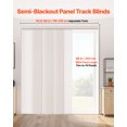thumbnail image 2 of KFFKFF Panel Track Blinds, Extendable Track from 45.8 in to 86 in W, Trimmable Panel Curtains Up to 96 in H, Adjustable Vertical Panel Blinds, Light Brown, 2 of 9