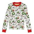 thumbnail image 2 of Peanuts Christmas Santa Snoopy Charlie Brown Characters Matching Family Holiday Tight-Fit 2PC Pajama Set, 2 of 6