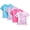 Shocking Pink/Lavender Oil/Baltic Sea/Lavender Watercolor, variant on Girls Performance Short Sleeve T-Shirts, 4-Pack, Sizes 4-18