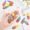 thumbnail image 4 of DIY Dangle Earring Making Kits Including Resin & Teardrop Walnut Wood Pendants Brass Earring Hooks & Jump Rings Mixed Color 36pcs/box, 4 of 7