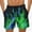 N0-Green, variant on Big Mens Summer Shorts Drawstring Shorts Fire Bottoms Lightweight Beach Vacation Clothes with Pockets Green