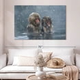 thumbnail image 2 of Elephant Stock Monkey Duo Wall Art - Horizontal Canvas Wall Art - Living Room Wall Decor - Animal Canvas - Gray And Pink Decor - 51" x 34", 2 of 8