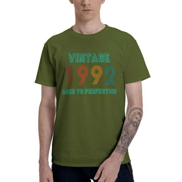 Camiseta vintage de 1992 para hombre, ropa de calle, camiseta de 29 años, 29 cumpleaños, camiseta de manga corta, camiseta genial, camiseta de algodón para hombre, camisetas de regalo