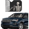 thumbnail image 4 of Aluminum Foil Bubble Car Windshield Sunshade 55x29.9 Inches - UV Protection and Foldable Design for Car Truck SUV 10, 4 of 8