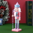 thumbnail image 4 of LEEYNEERSoldier Nutcracker Nutcracker Christmas Decoration Figure Wooden Desktop Nutcracker, 4 of 5