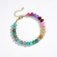 thumbnail image 6 of Ladies beaded bracelet, beach coloured gemstone bohemian beaded bracelet, natural stone handmade summer jewellery gift, 6 of 6
