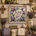 thumbnail image 7 of Hummingbird Garden Faith Cross Stitch,1 Set Purple, Beginner DIY Embroidery Kit for Craft Lover Hand Stitches, 7 of 7