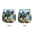 thumbnail image 3 of Pofeuu Lake Forest Dinosaur A Print Women's Athletic Shorts Running Workout Shorts Tummy Control Quick Dry Gym Shorts with Pockets Double layer sports shorts-XX-Large, 3 of 7