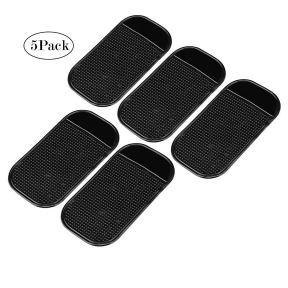LNKOO 5-Pack Car Dashboard Non Slip Mat, Anti-Slide Sticky Extra-Thick Dash Pad for Radar Detector, Cell Phone, Keys, Glass, Mirrors, Metal, GPS, Coins