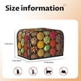 thumbnail image 4 of KLL Spices And Herbs Print 2 Slice Toaster Dust Covers Kitchen Small Appliance Cover with 2 Pockets,Can hold Jam Spreader Knife & Toaster Tongs (11.4 x 7.9 x 7.5), 4 of 6