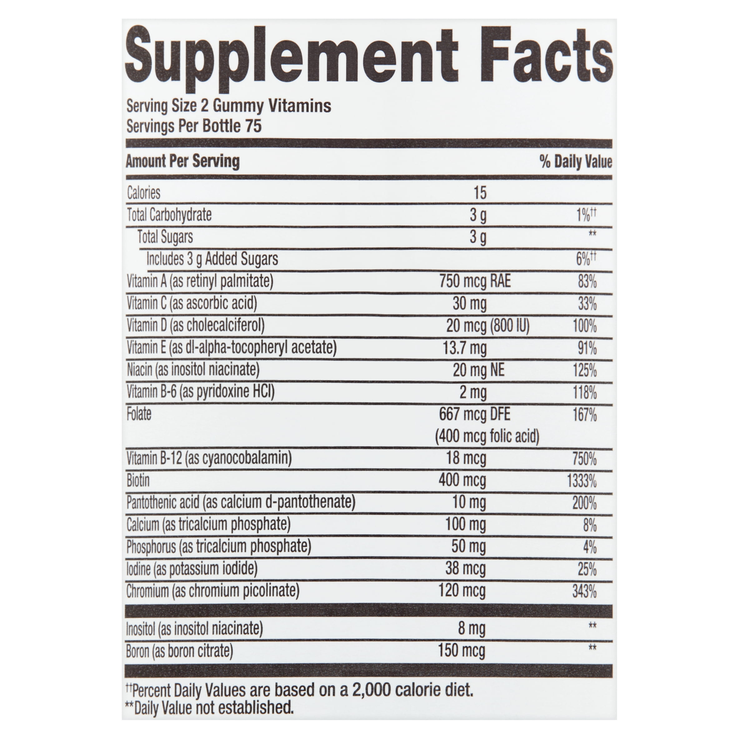 Equate Women's Natural Berry Flavors Adult Gummies, 150 Count