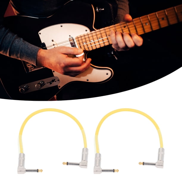 2 Piezas Cable De Enchufe De 1/4 De Pulgada De 12 Pcs De 12 Pulgadas De Bajo, Cables De Instrumentos De Cobre Puro Para Pedal De Guitarra Con Fuerte Compatibilidad