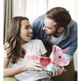 thumbnail image 6 of DolliBu I LOVE YOU Cotton Candy Plush Sunday Rainbow Unicorn - Cute Stuffed Unicorn Animal with Red Heart Plush for Valentines, Anniversary, Romantic Date, Boyfriend, or Girlfriend Gift - 10.5 Inches, 6 of 6