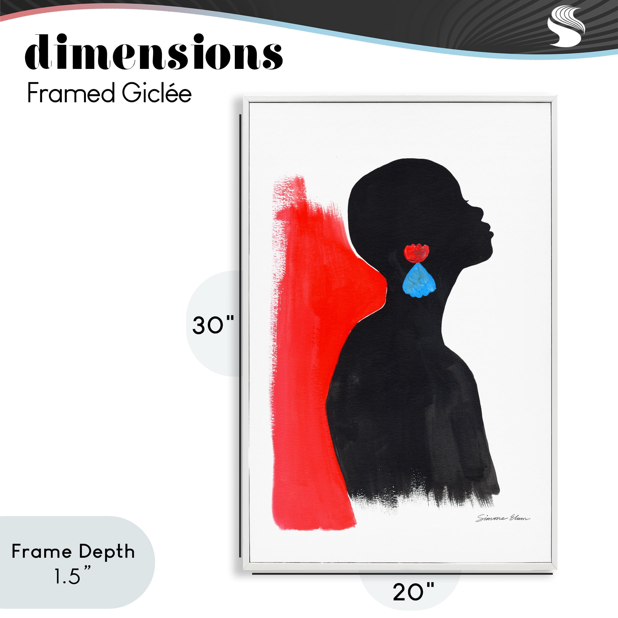 Stupell Industries Dreaming In Color White Framed Giclee Art, design by Simone Elum