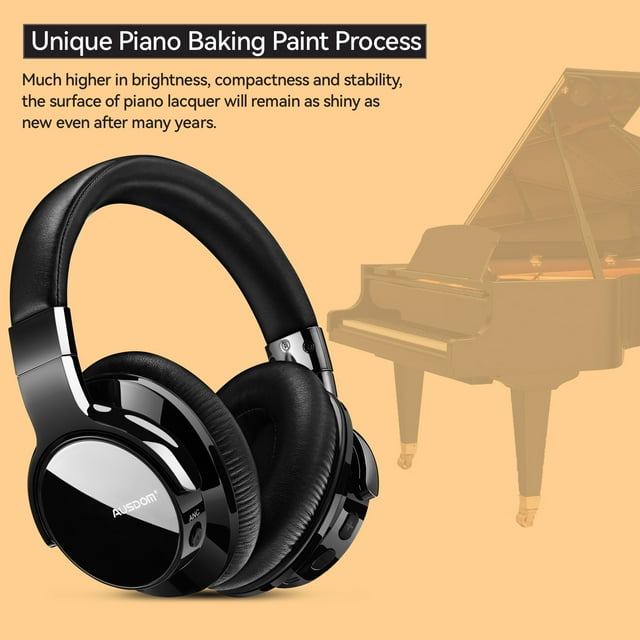 AUSDOM ANC8 Active Noise Cancelling Headphones Seamlessly connect to Hi-Res Audio Wireless Bluetooth 5.0 and make use of the microphone feature.