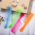 thumbnail image 2 of FrostHike 4 Pieces 9 1\\/2 Inches Anti-static Large Tooth Detangle Comb, Wide Tooth Hair Comb Salon Shampoo Comb for Long Hair and Curly Hair (Mutil Color 3), 2 of 5