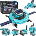 thumbnail image 1 of Juguetes ensamblados de bricolaje, seis en uno, autoinstalable, bloques de construcción solares espaciales, automóvil, robot inteligente 6 en 1, 1 of 5