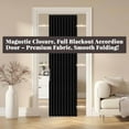 thumbnail image 4 of 100% Blackout Magnetic Door Curtain Accordion Doors Interior Closet Door Curtain Invisible Applicable Bedroom Room Living Room Doorway (Black 42" W x 78" L) 1 Panel, 4 of 6