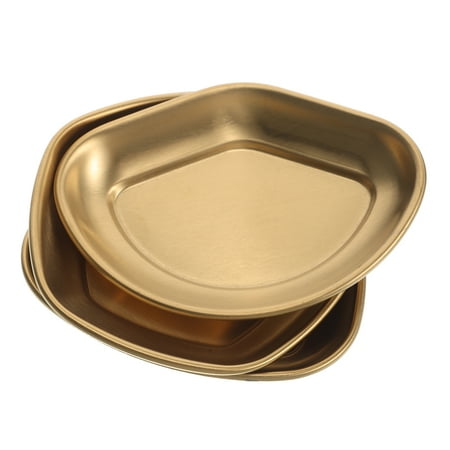 

Masteelf 3 Pcs Stainless Steel Sauce Dish Appetizer Plate Sushi Dipping Pinch Bowls Salad Dressing Plate For Appetizer Side Dish French Fries Ketchup
