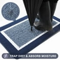 thumbnail image 6 of Buganda Indoor Door Mats, Absorbent Trapper Dirt Inside Doormats, Non Slip Low Profile Entry Door Mats, 20x32, Navy Blue, 6 of 9