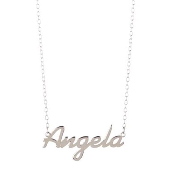 Gigi and Leela SP328 Sterling Silver Necklace - Anna Nameplate