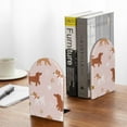 thumbnail image 5 of Susaid Star Cute Dog Print Wooden Bookends Decorative Book Ends for Shelves Heavy Books Holder Organizer Non-Slip Desk Book End for Kids Room Office School 1 Pairs, 5 of 8