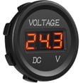 thumbnail image 1 of Huggegwe Voltmètre Numérique Étanche LED Rouge/bleu/vert 12V-24V pour Voiture Auto Moto (Rouge) U2537-2022, 1 of 9