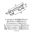 thumbnail image 5 of Amerock Bp854 Anniversary 3" Center To Center Bar Cabinet Pull, 5 of 6