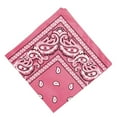thumbnail image 3 of Double Sided Paisley Print Bandana Scarf Head Wrap Hand " Pink, 3 of 6