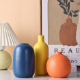 thumbnail image 4 of Ceramic Vase Set of 3,Small Vase for Rustic Home Decor,Modern Farmhouse Decor,Coffee Table Decor,Shelf Decor Items,Fireplace Mantel,Modern Table Decor,Boho Decor,Blue Decor,Vase Entryway Decor,Plant, 4 of 6
