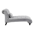 thumbnail image 4 of Pemberly Row 68" Traditional Velvet Chaise with Nailhead in Light Gray, 4 of 7