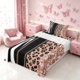 thumbnail image 3 of Homewish Animal Print Twin Sheets, Brown Zebra Leopard Print Bedding, 3 Pieces (1 Flat Sheet, 1 Fitted Sheet and 1 Pillowcase), 3 of 6