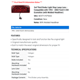 thumbnail image 2 of 3rd Third Brake Light Stop Lamp Lens - Compatible with 1992 - 2002 Ford E-250 Econoline (with Molded Headliner) 1993 1994 1995 1996 1997 1998 1999 2000 2001, 2 of 2