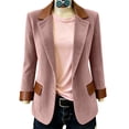 thumbnail image 2 of Ynynloco Women's Corduroy Blazers Jackets Dressy Casual Long Sleeve Lapel Fall Winter Professional Work Business Outerwear, 2 of 9