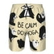 thumbnail image 3 of Balery Panda Doing Yoga Traje de Baño Estilo Hawaiano para Hombre, Shorts de Secado Rápido con Bolsillos-Small, 3 of 6