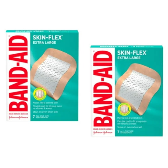 BandAid SkinFlex Bandages Extra Large 7 Each by BandAid (Pack of 2)