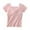 Pink, variant on UYISJ Women's Tops Short Sleeves Square Neck With Built in Bra Shirt Padded Tops Soft Fitted Top