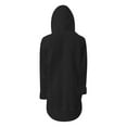thumbnail image 5 of Women Oversized Hoodie Dress Warmy Women's Casual Pullover Split Hem Drawstring Long Sweatshirt with Pocket, 5 of 6