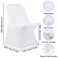 thumbnail image 3 of Fundas de silla plegables Fixwal Spandex Stretch White x100, 3 of 8