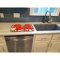 thumbnail image 3 of Red Chairs Patio View Dish Drying Mat, 3 of 4