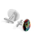 thumbnail image 3 of Chameleon Elegant Silver Jewelry Cufflink Set for Men, Made of Stainless Steel, Suitable for Formal Attire, Ideal for Weddings and Business Meetings, 3 of 6