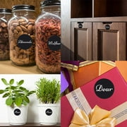 360Pcs Chalkboard Labels Round Blackboard Labels Stickers PVC Waterproof Reusable Erasable Blank Stickers Peel and Stick for DIY Pantry Jar Canisters Office Home Kitchen