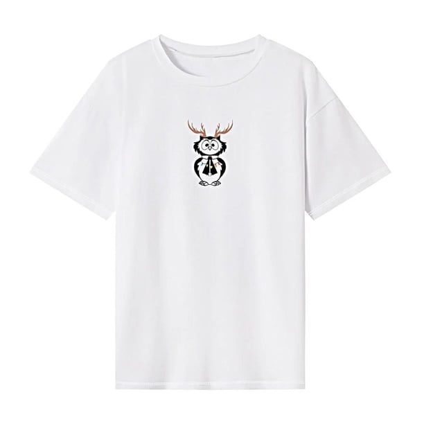 Camiseta para mujer Verano Activewear Ropa suave y simple Camiseta con cuello redondo para caminar XL