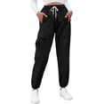 thumbnail image 5 of Lenpel Toddler Girls Boys' Cargo Sweatpants Elastic Waist Drawstring Active Joggers Baggy Lounge Pants with Pockets, 5 of 7