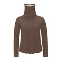 thumbnail image 5 of Mens Womens Sun Protection Shirts S-5X Big & Tall Plus Size Long Sleeve UV T-Shirts with High Neck Mask Lightweight Solid Cooling Tops Summer, 5 of 8