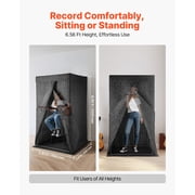 KFFKFF Portable Vocal Booth, 6.56 ft Height, Professional Recording Studio with Travel Bag, Mobile Tablet Stand, Enhanced Soundproofing, Sound Isolation Booth for Clear Vocals, Podcasts, Voiceovers