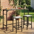 thumbnail image 2 of Outsunny 55" Outdoor Bar Table with Built-In Bottle Opener, Steel Frame, 2 of 10