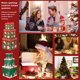 thumbnail image 4 of Matsuzay Cajas de regalo de Navidad de 3 uds., cajas de papel para exteriores DIY, organizadores de dulces decorativos para alimentos, recuerdo Kits de decoración para fiestas Rojo L, 4 of 6
