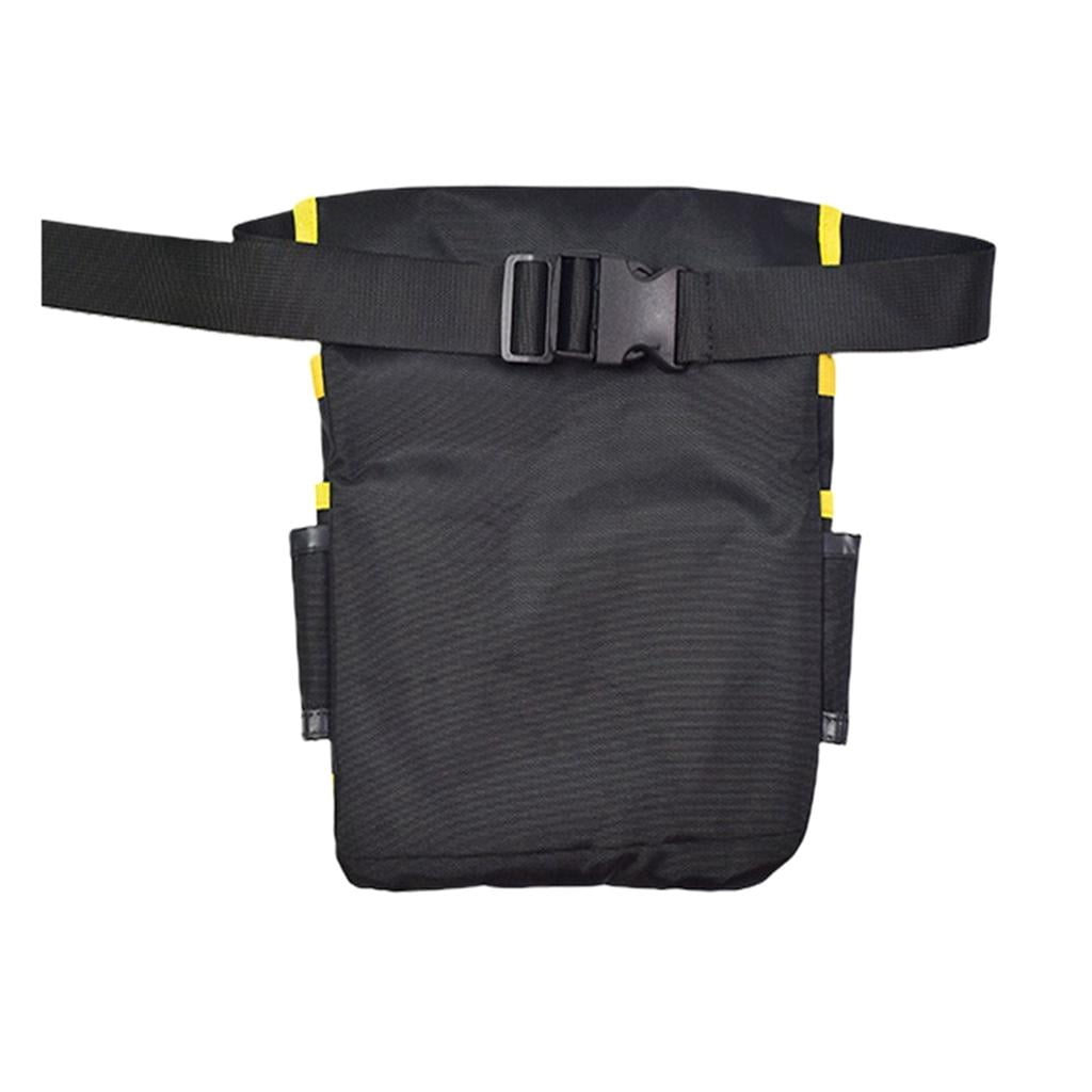 CEORPER Waterproof Canvas Tool Belt Pouch Multi Pockets Tool Waist Pack Bag for Electricians with Ergonomic Waist Belt Designs