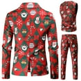 thumbnail image 1 of Traje informal de tres piezas con estampado navideño, vestido de año nuevo, 1 of 4